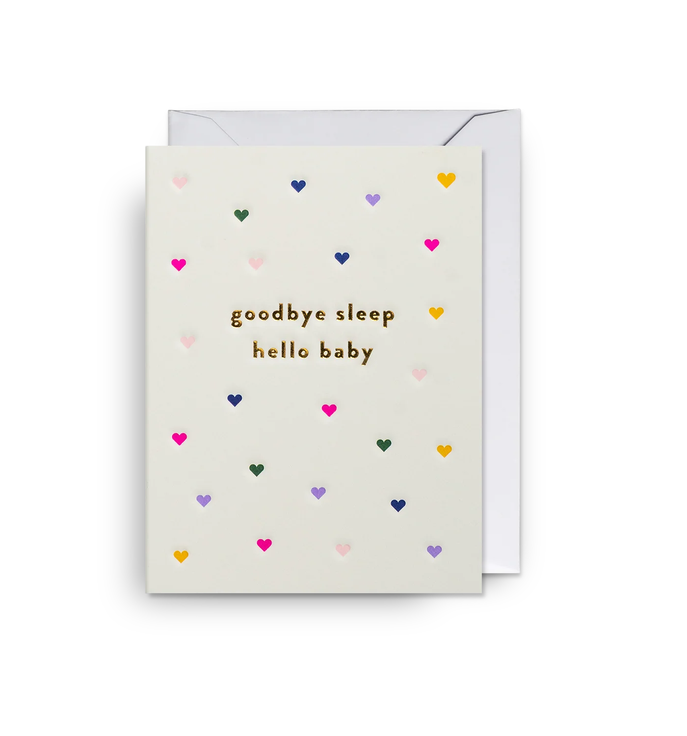 Goodbye Sleep, Hello Baby Mini Card