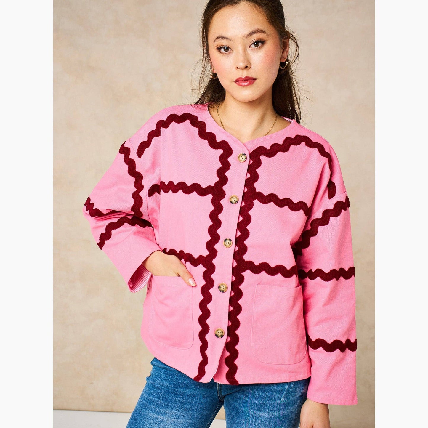 Willow Ric Rac Trim Cotton Twill Jacket