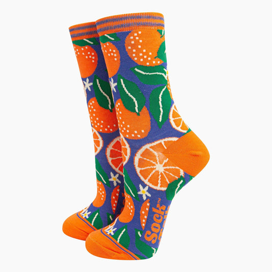 Orange Tree Bamboo Socks