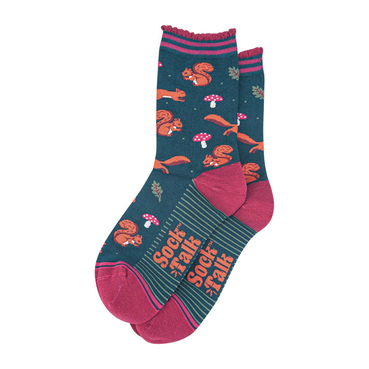 Squirrel & Toadstool Bamboo Socks