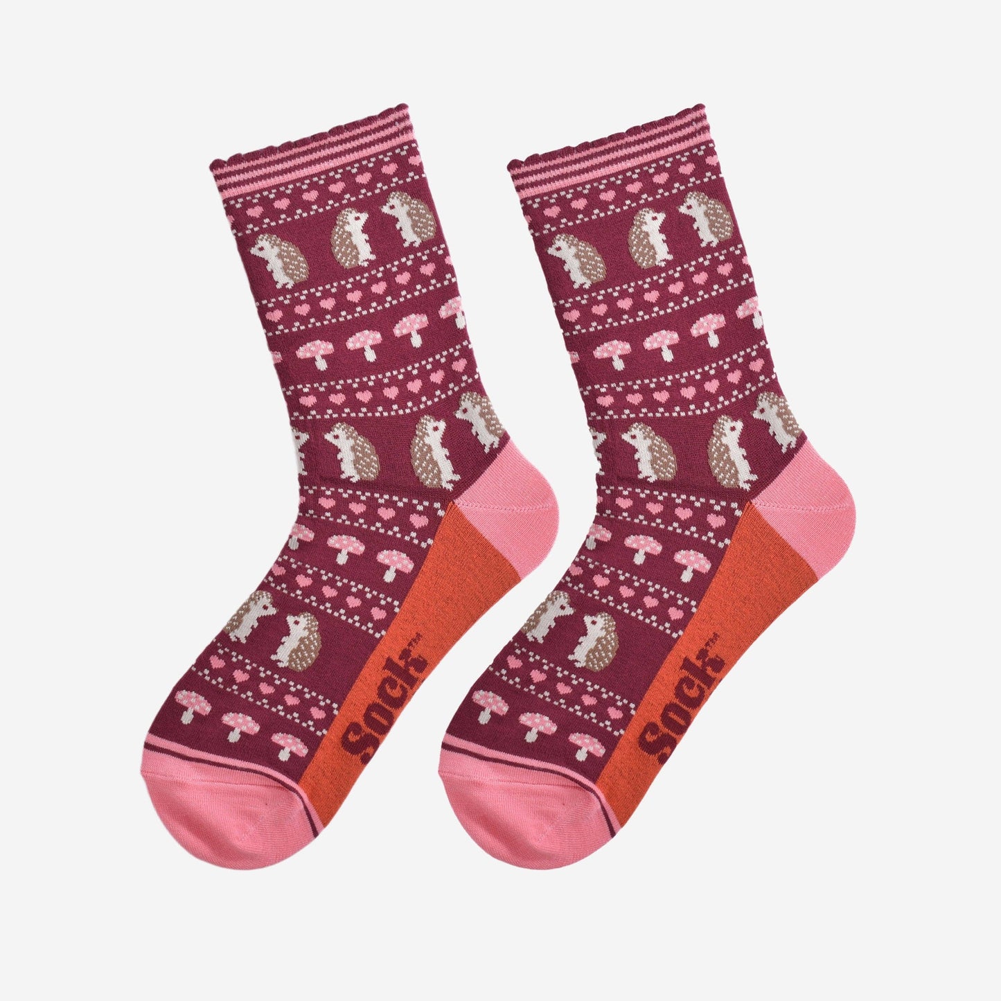 Fair Isle Hedgehog Bamboo Socks