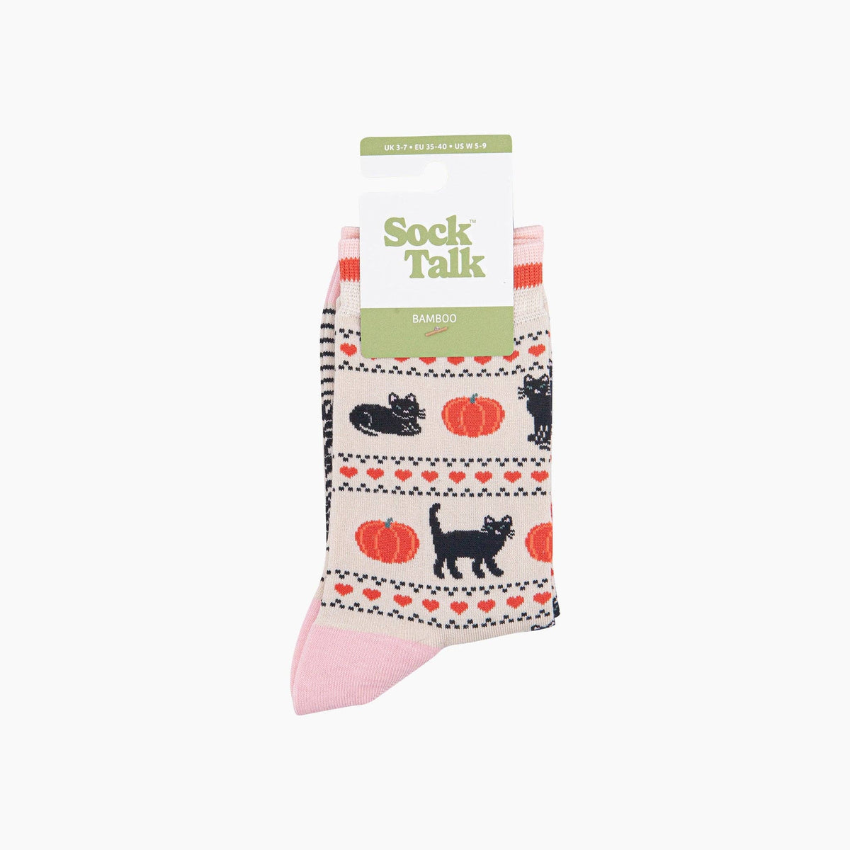 Black Cat & Pumpkin Bamboo Socks