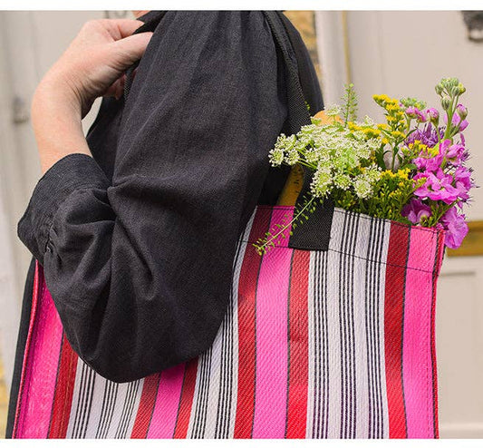 Eco Woven Market Shopper in Neyron, Guardsman & Pearl