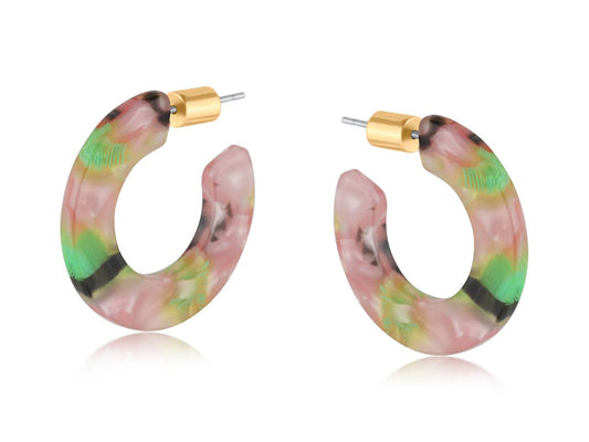 Ilona Resin Hoop Earrings