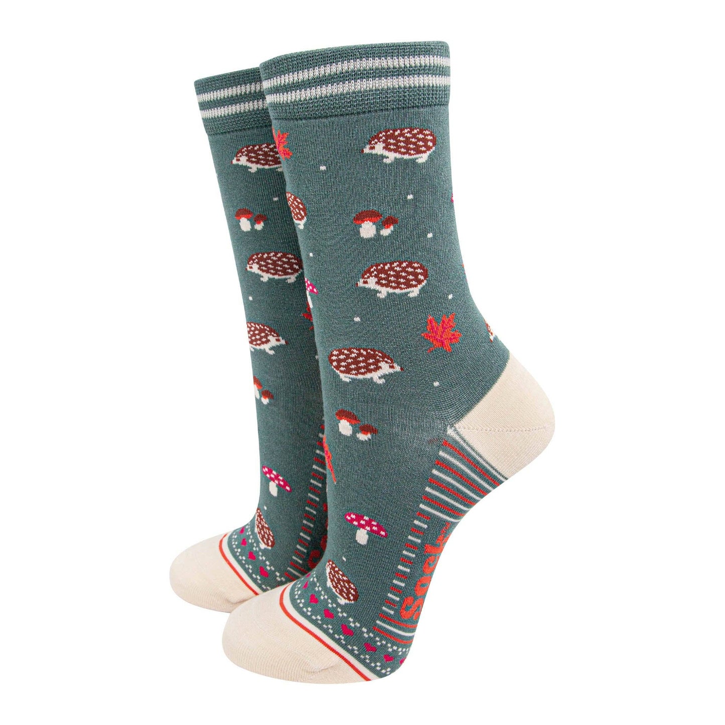 Hedgehog & Toadstool Bamboo Socks