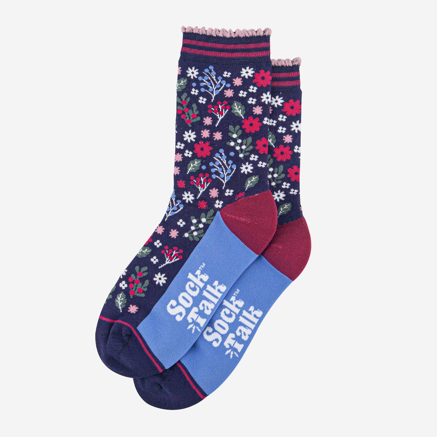 Winter Floral Bamboo Socks