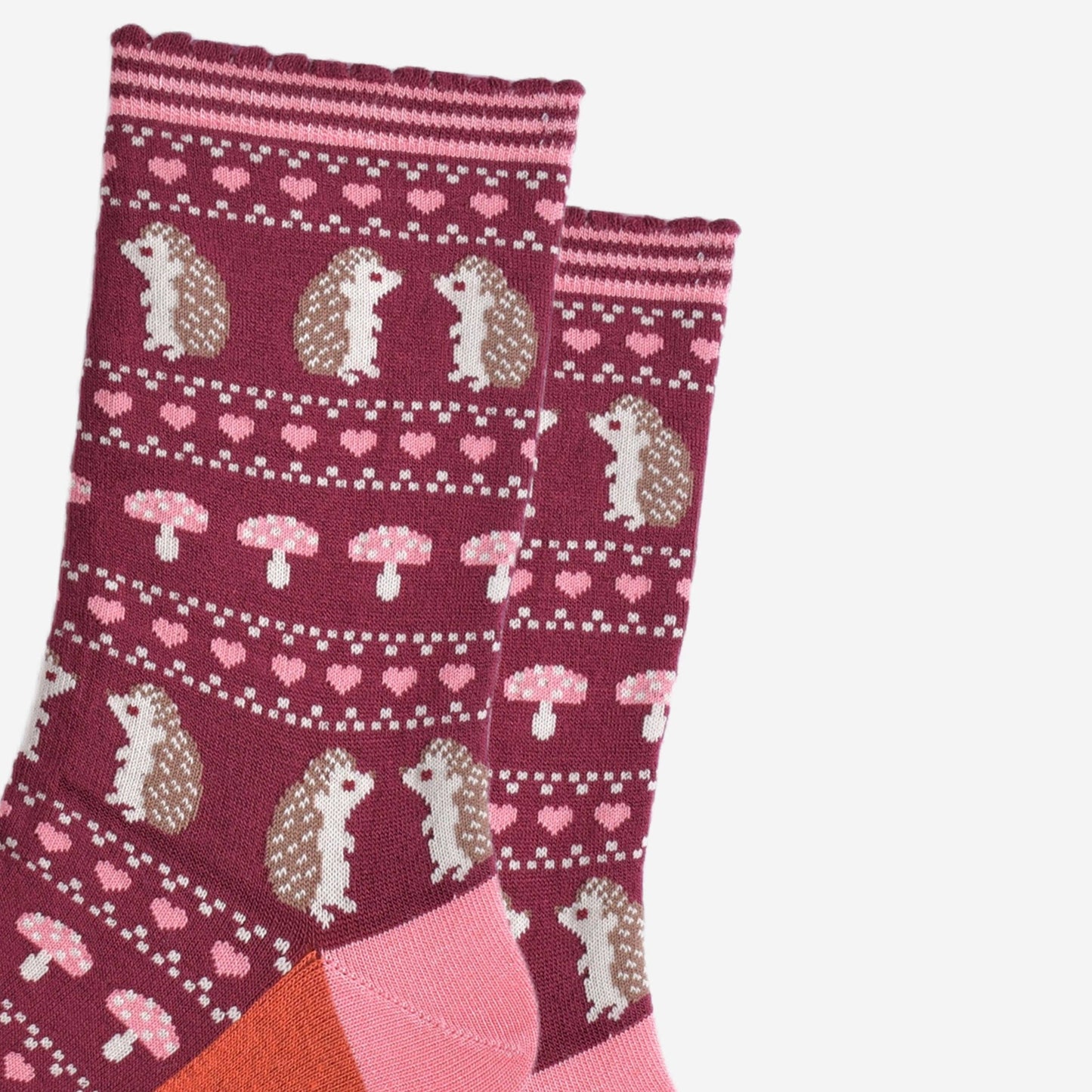 Fair Isle Hedgehog Bamboo Socks