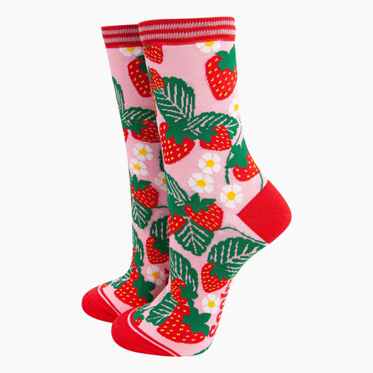 Strawberry Bamboo Socks