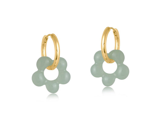 Rebecca Beaded Huggies Hoop Earrings
