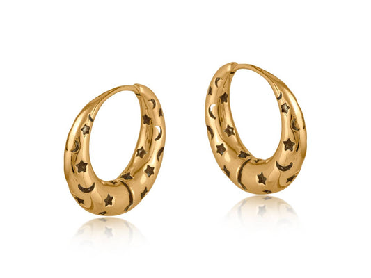 Selena Celestial Hoop Earrings
