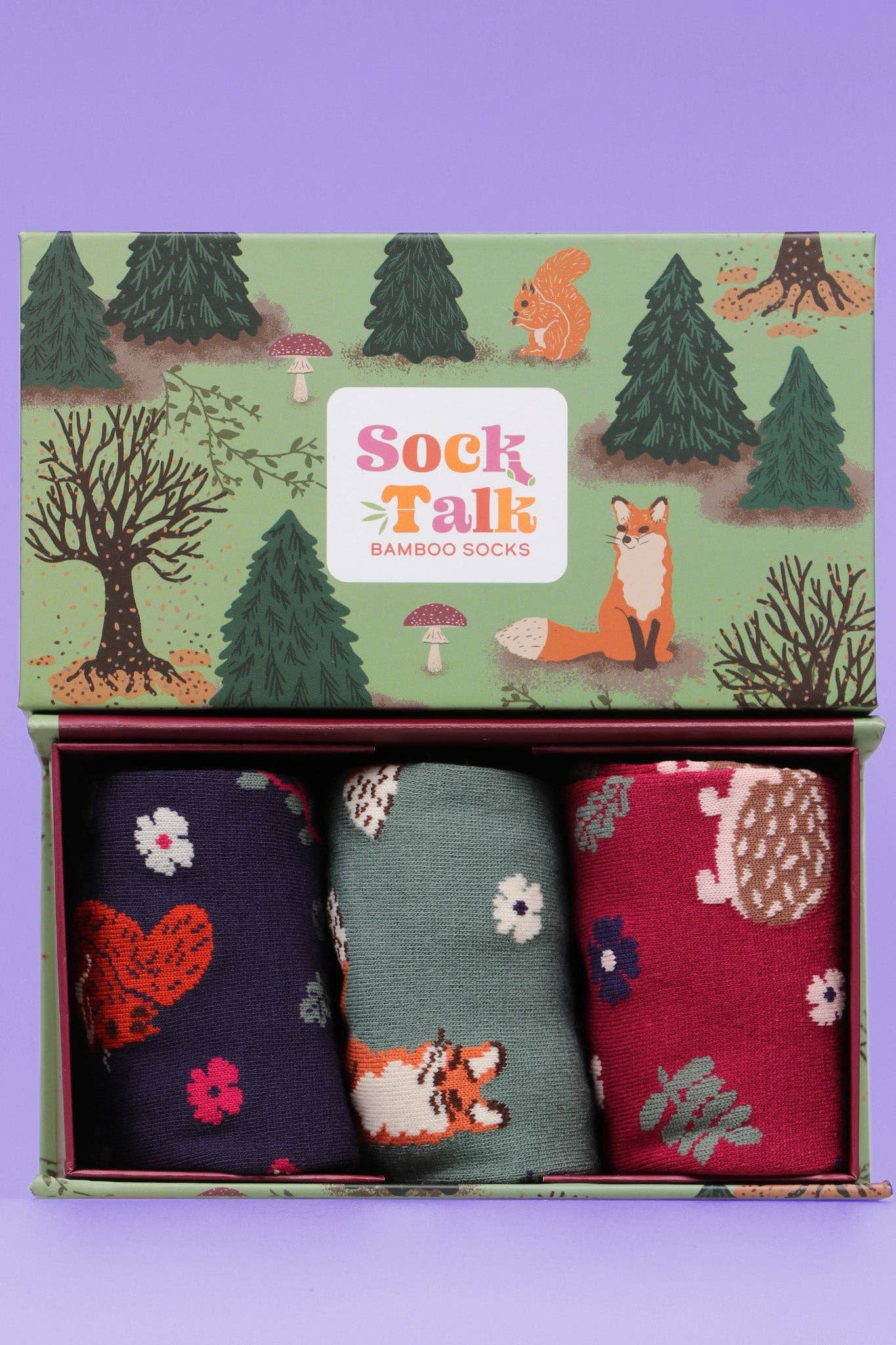 Women's Woodland Animals Fox Squirrel Hedgehog Gift Set Box