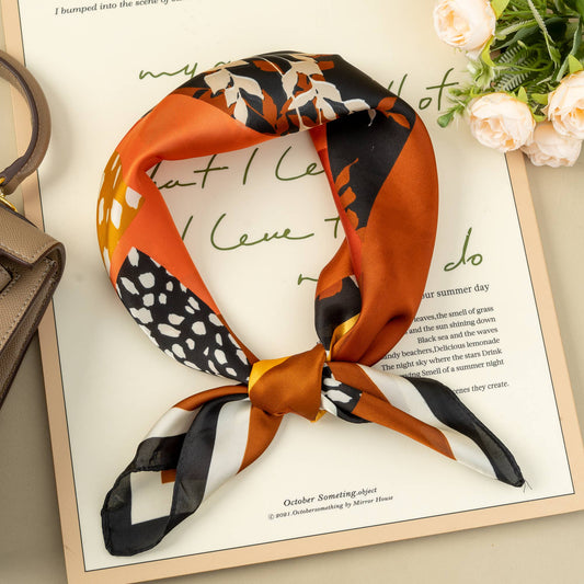Abstract Silky Square Scarf
