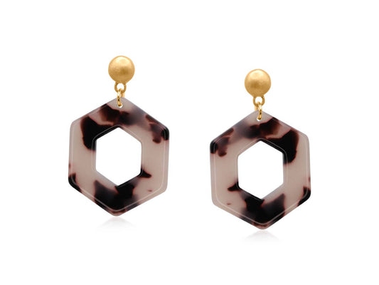 Paris Resin Geo Earrings