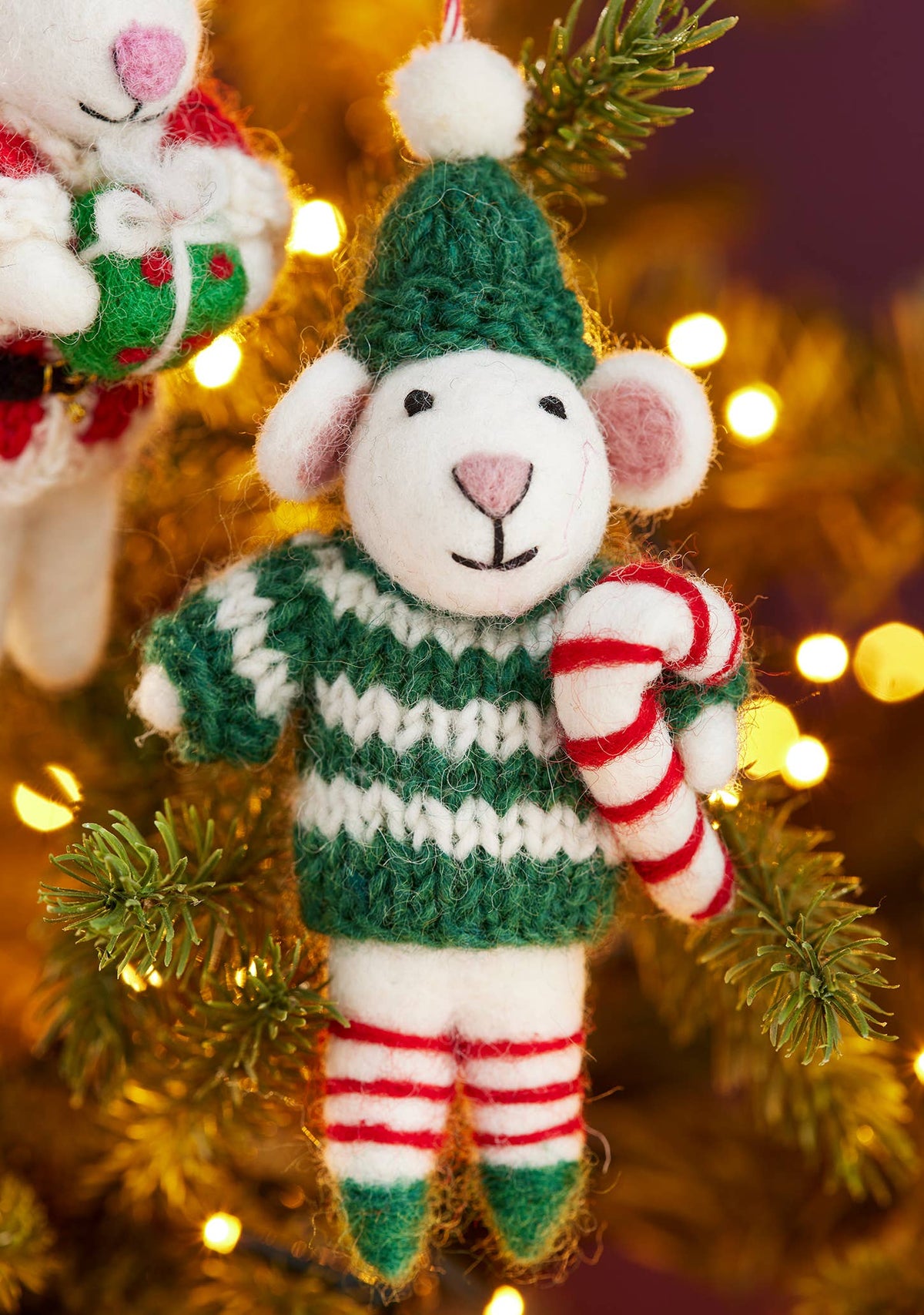 Rodney the Festive Mouse Hanging Decoration