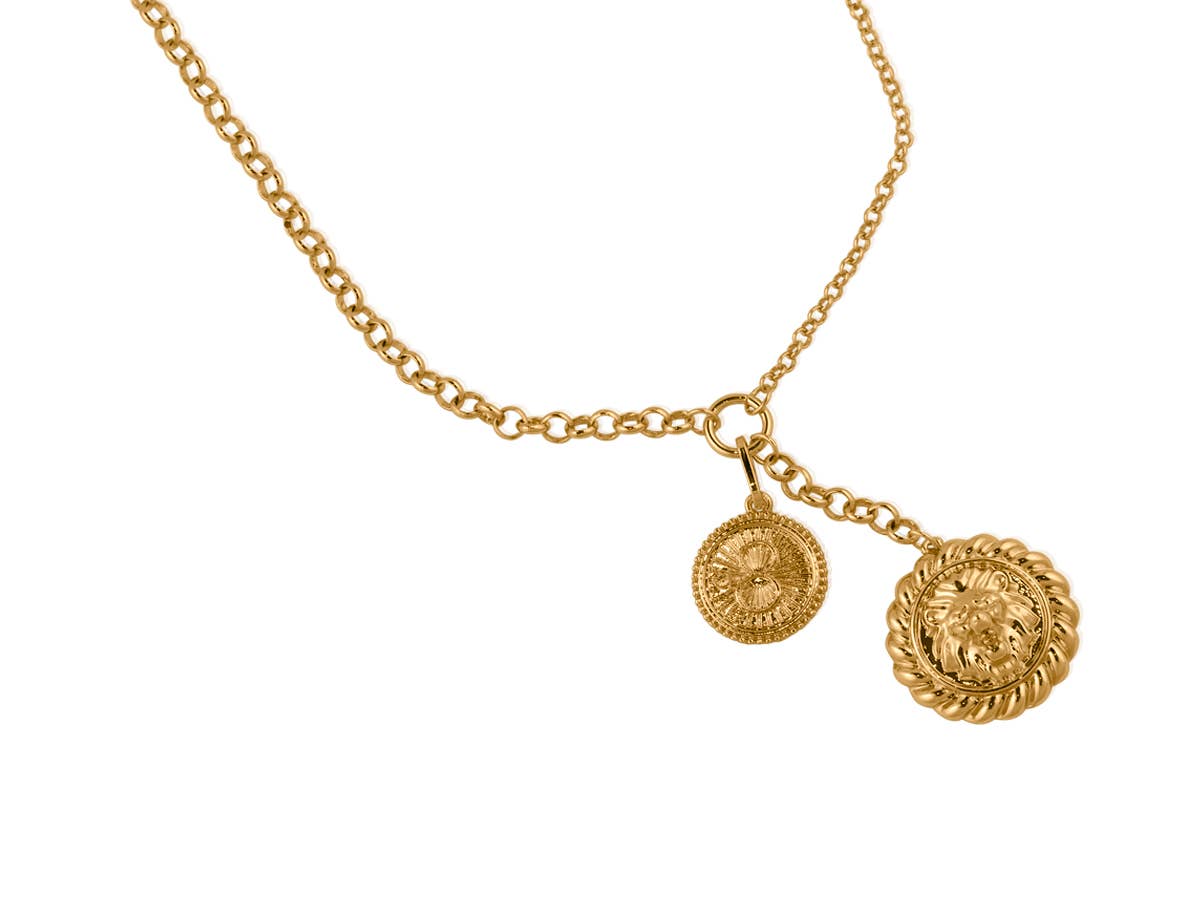 Dimtra Dual Charm Chain Necklace