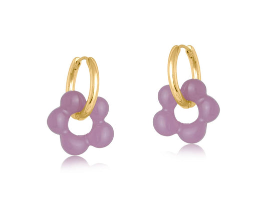 Circe Beaded Huggies Hoop Earrings