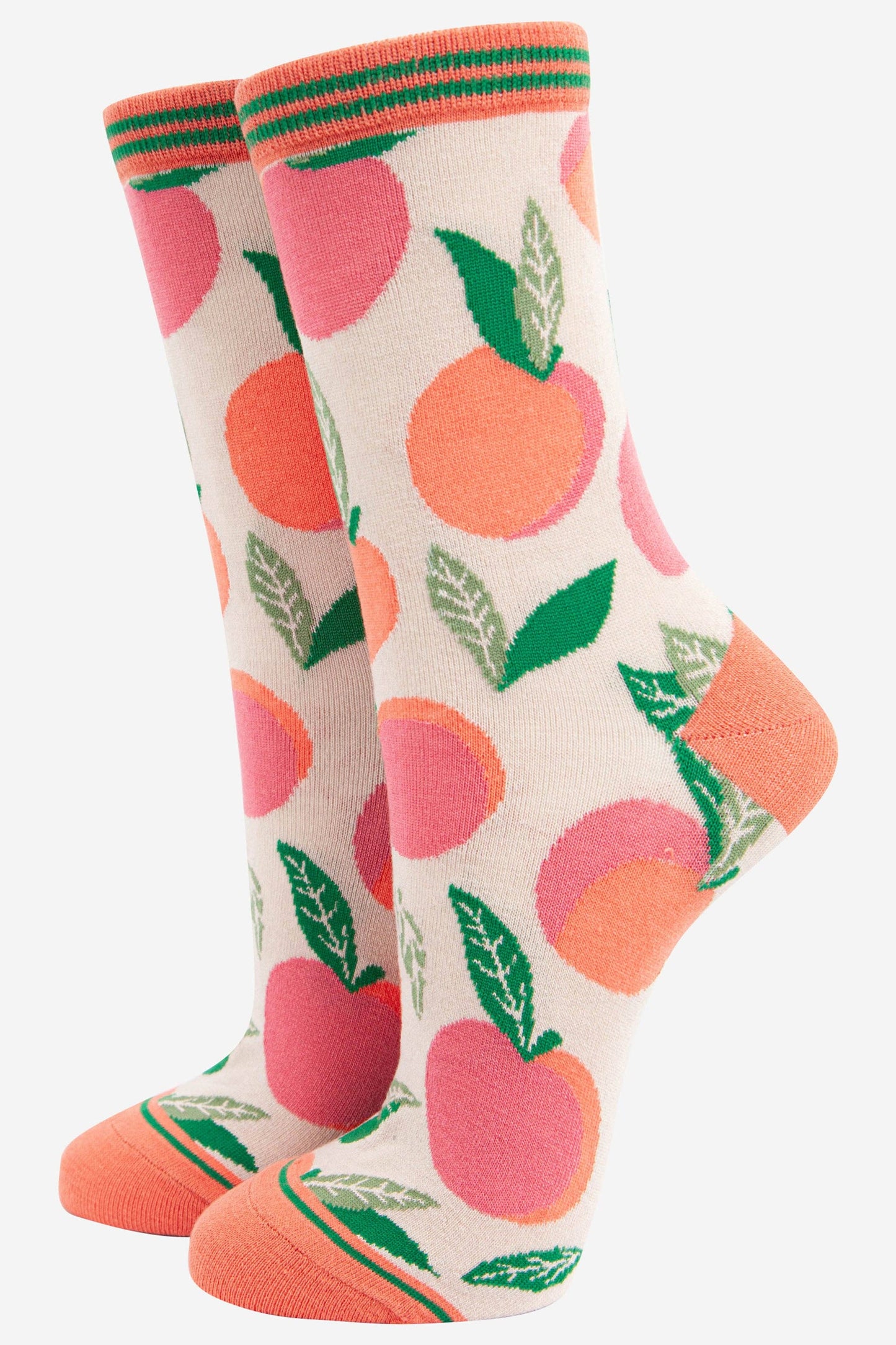 Peach Print Bamboo Socks
