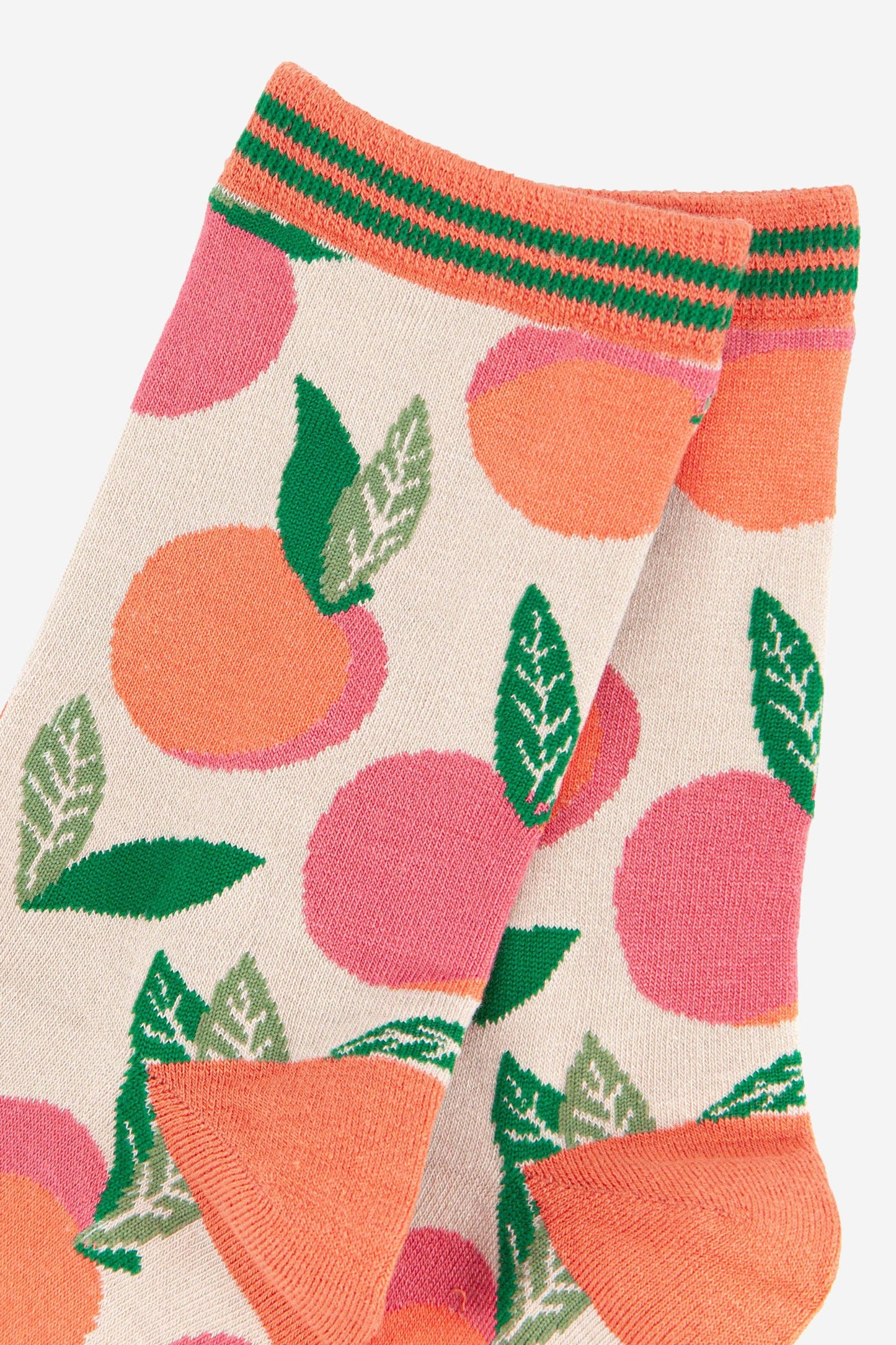 Peach Print Bamboo Socks