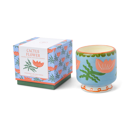 Paddywax Cactus Flower Ceramic Soy Candle