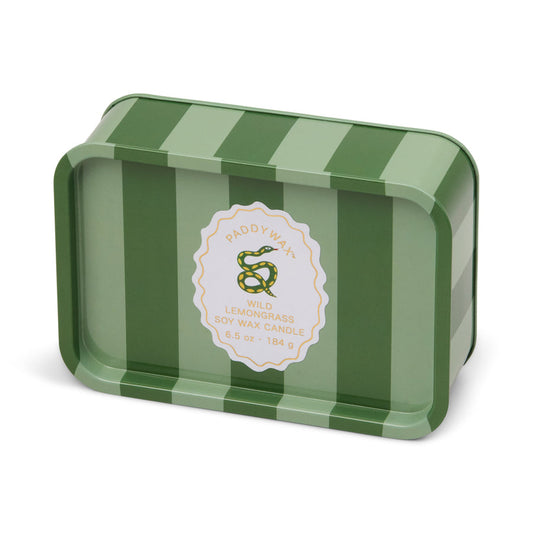 Paddywax Wild Lemongrass Snake Tin Soy Candle