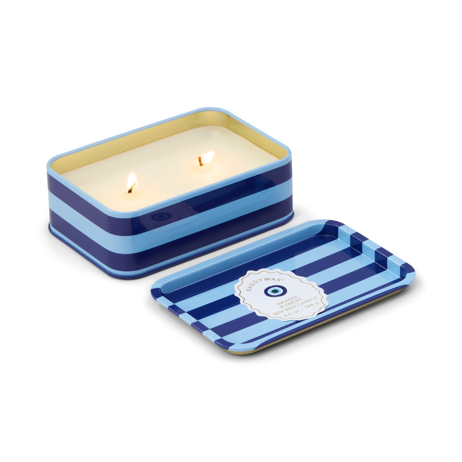 Paddywax Evil Eye Incense & Smoke Tin Soy Candle