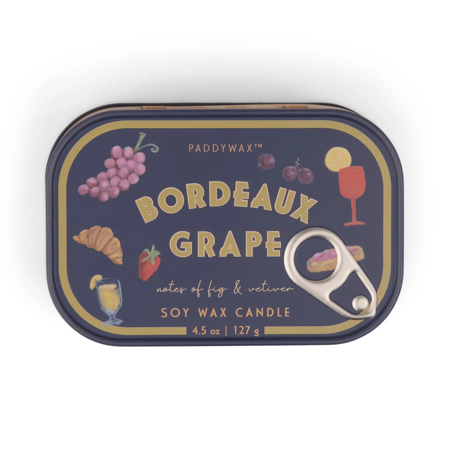 Paddywax Bistro Bordeaux Grape Tin Soy Candle