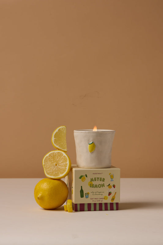 Paddywax Bistro Meyer Lemon Ceramic Soy Candle