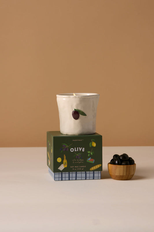 Paddywax Bistro Fig Olive Ceramic Soy Candle