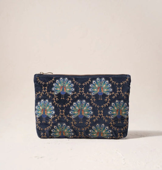 Botanical Peacock Everyday Pouch