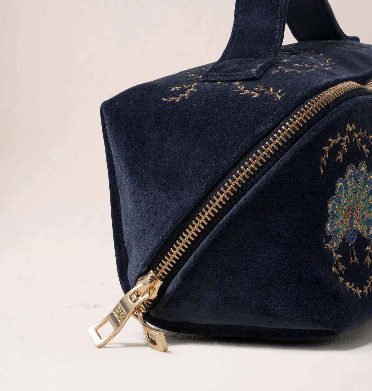 Botanical Peacock Open Flat Makeup Bag