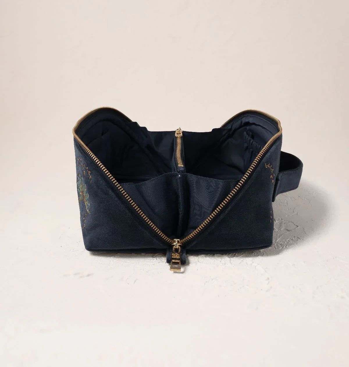 Botanical Peacock Open Flat Makeup Bag
