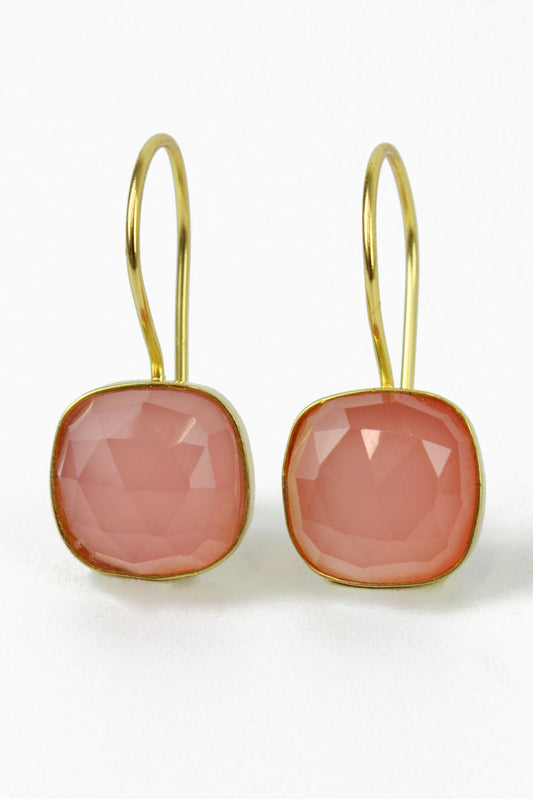 My Doris Semi Precious Rose Quartz Earrings