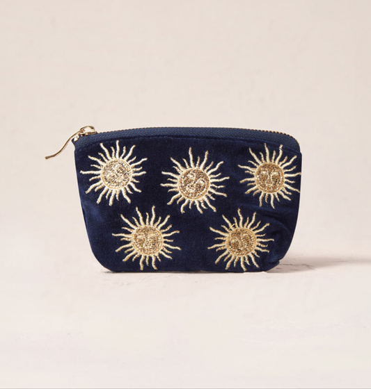 Sun Goddess Coin Purse in Navy