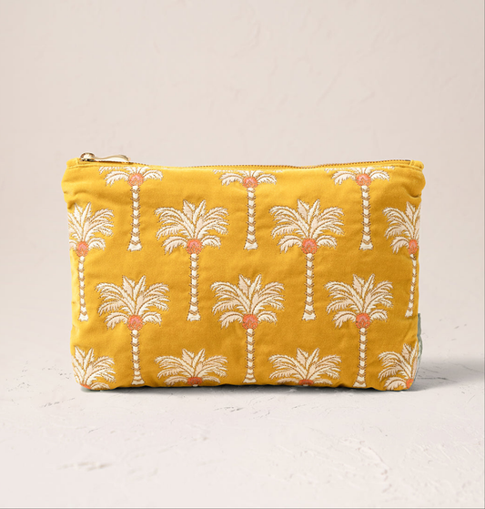 Sunrise Palms Everyday Pouch Mustard