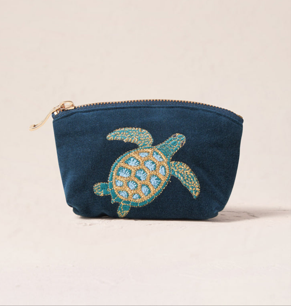 Turtle Conservation Marine Navy Coin Purse