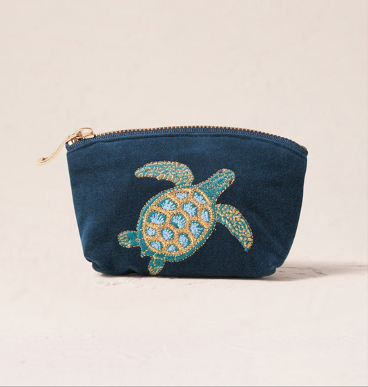 Turtle Conservation Marine Navy Coin Purse