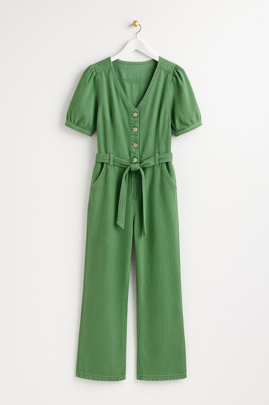 Oliver Washed Green Jumpsuit