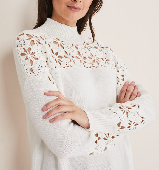 Adeline Crochet Knit Jumper
