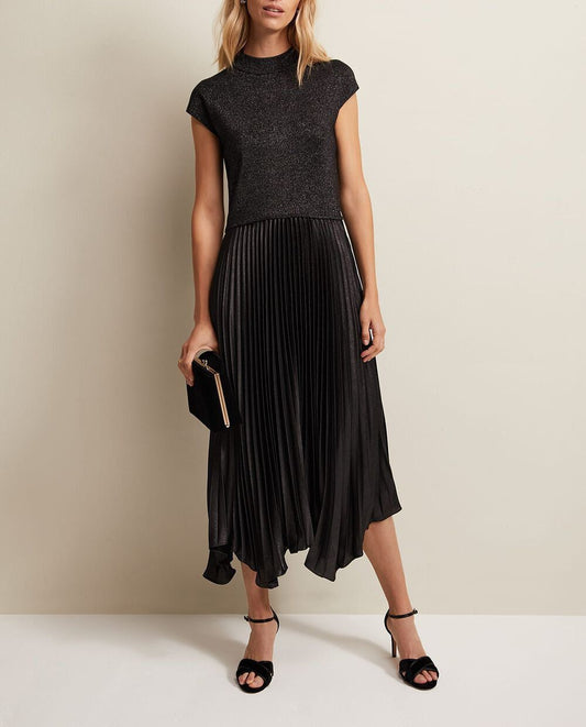 Serena Shimmer Knitted Midi Dress