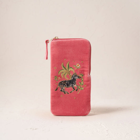 Wild Zebra Palm Glasses Case