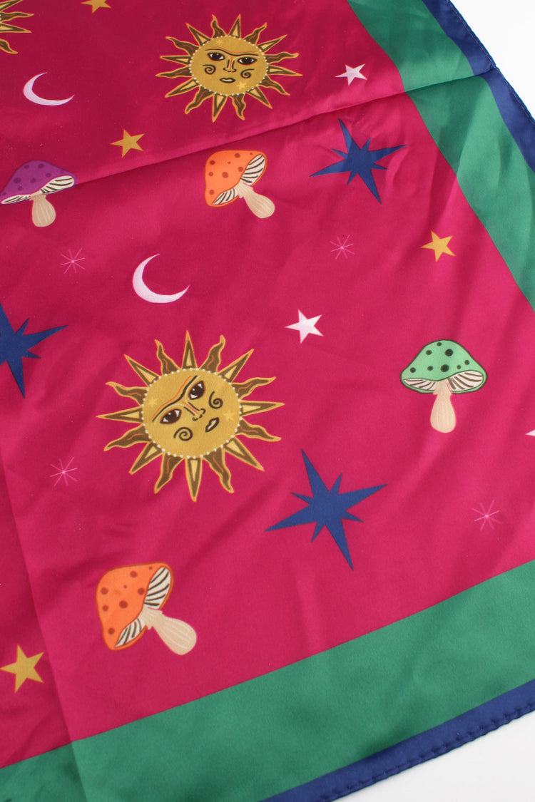 My Doris Mushroom, Sun, Moon & Stars Scarf