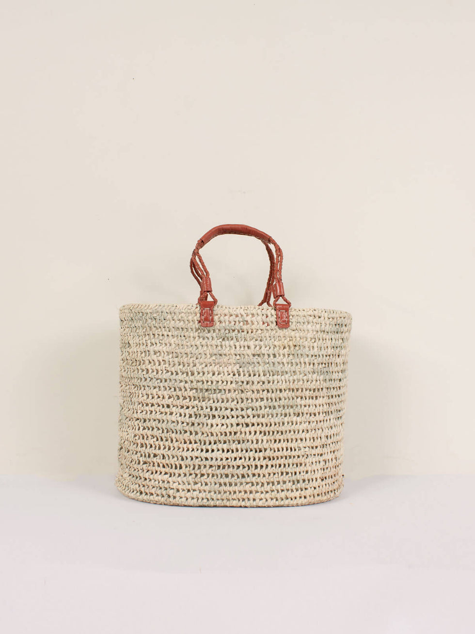 Bohemia Large Leather Handle Basket - Terracotta