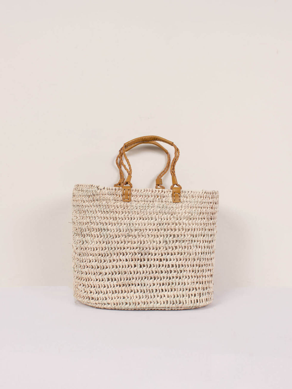 Bohemia Large Leather Handle Basket - Mustard