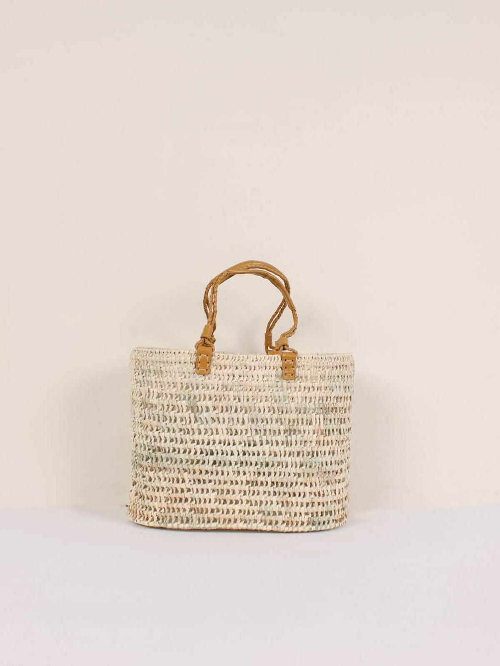 Bohemia Medium Leather Handle Basket - Mustard