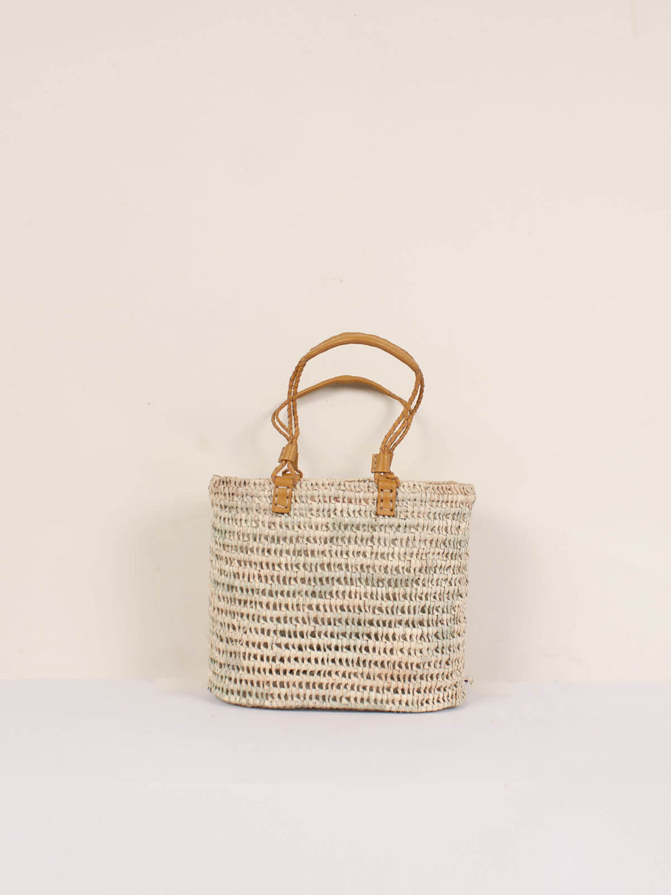 Bohemia Small Leather Handle Basket - Mustard