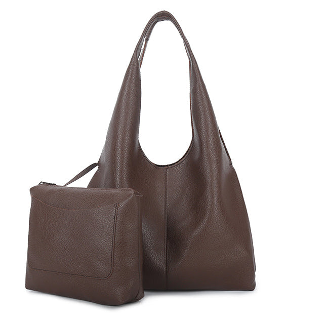 Slouch Shoulder Bag in Coffee
