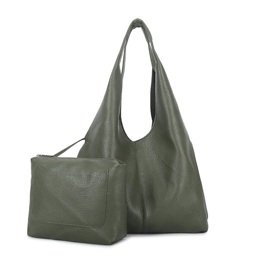 Slouch Shoulder Bag in Dark Green