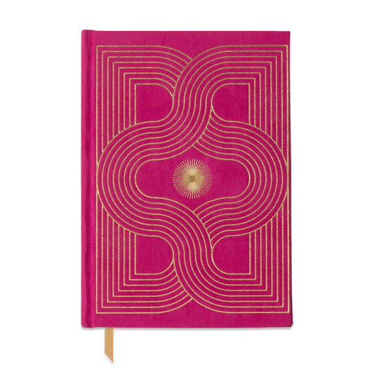 Suedette Hard Cover Radiant Journal - Fushcia
