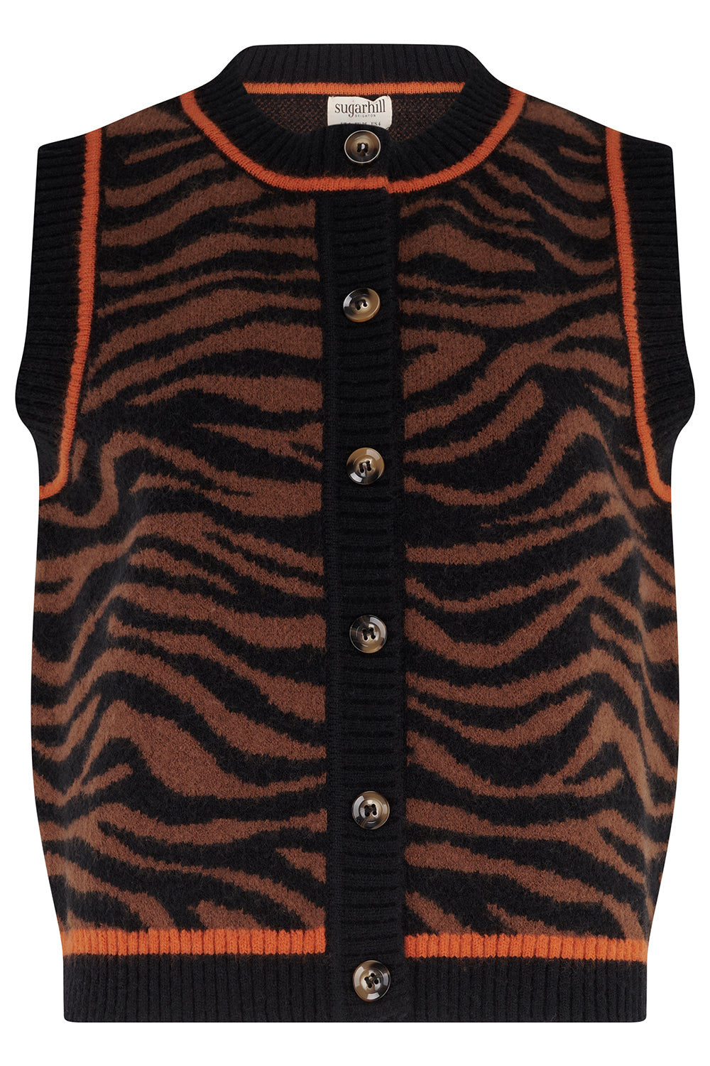 Sugarhill Brighton Natalie Knitted Tiger Waistcoat