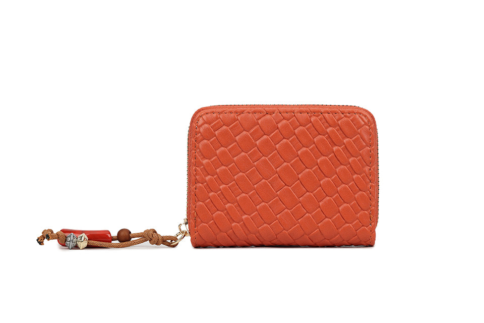 Poppy purse in Bonfire Orange